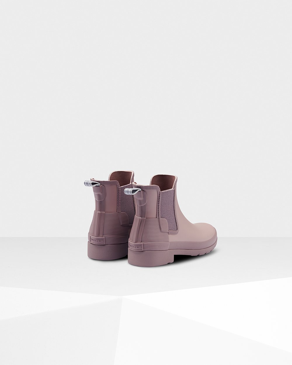 Botas Chelsea Hunter Feminina Rosa/Roxo - Refined Texture Block Slim Fit - 81ZHDWOLJ